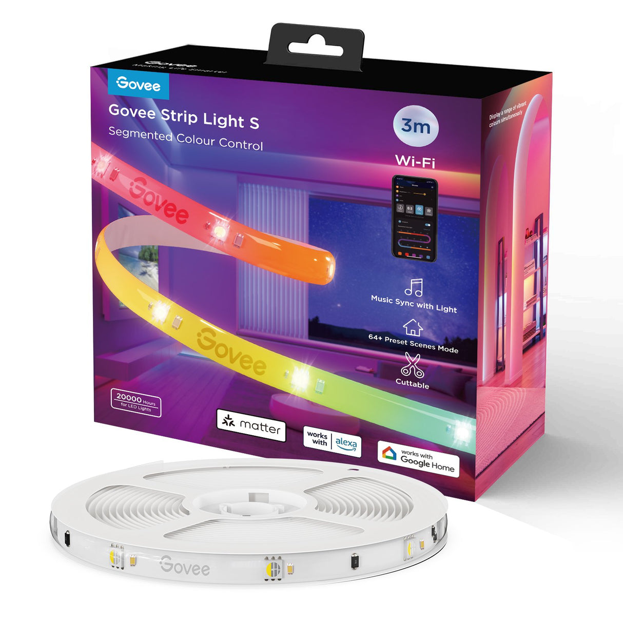 EAN 6974316999904 - Govee H612F Tira de luz inteligente Wi-Fi/Bluetooth imagen 1