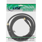 Cable Inline Sat Premium 2x Blindado 2x F-Plug >85db Negro 1m