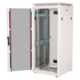 Roline 19-Zoll Netzwerkschrank Pro 26 He, 600x600 Bxt Glastr Grau