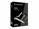 Conceptronic Pci Express Card 4  M.2 Nvme Ssd Emrick Schwarz