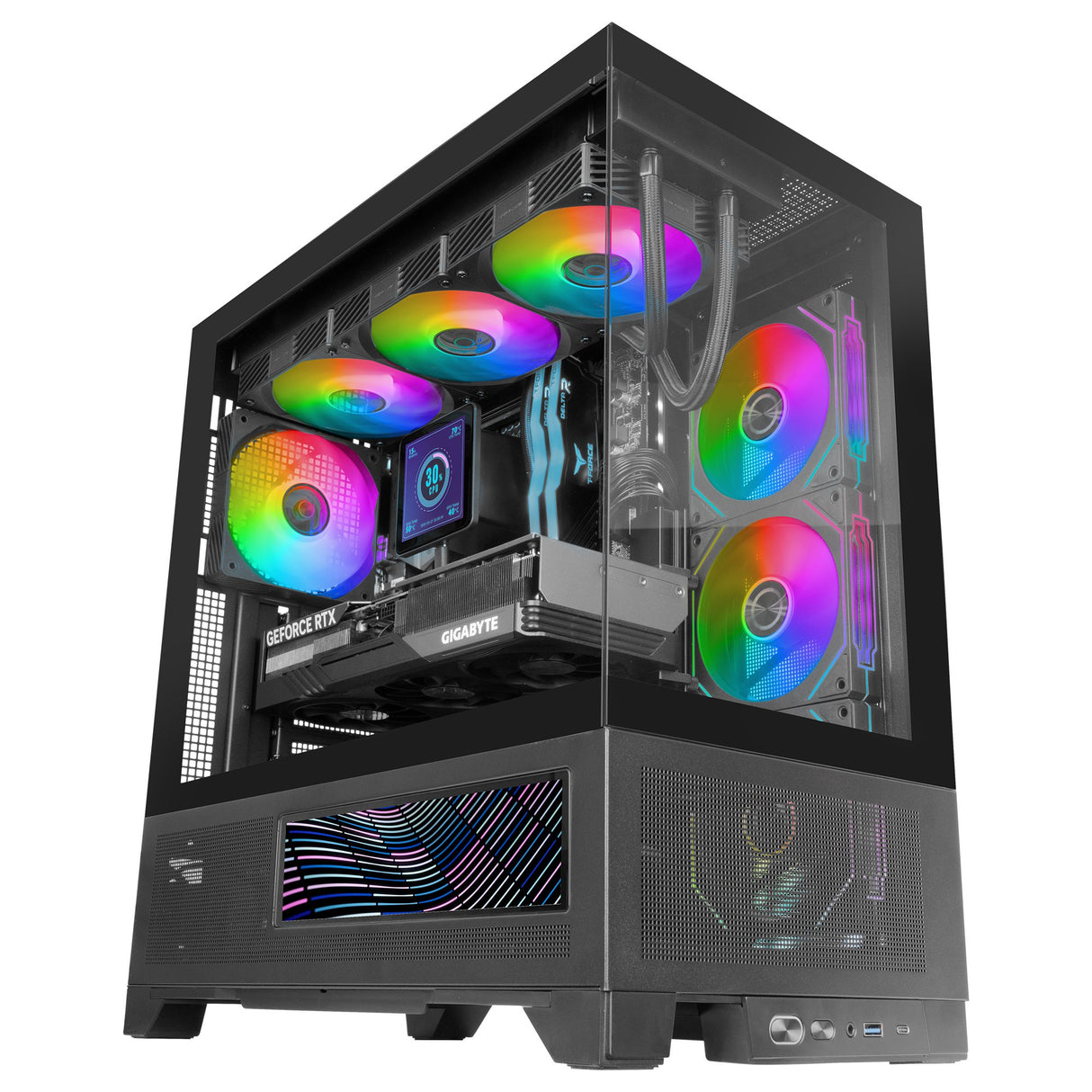 EAN 8435693112556 - Mars Gaming MCLCDX carcasa de ordenador Midi Tower Negro imagen 2