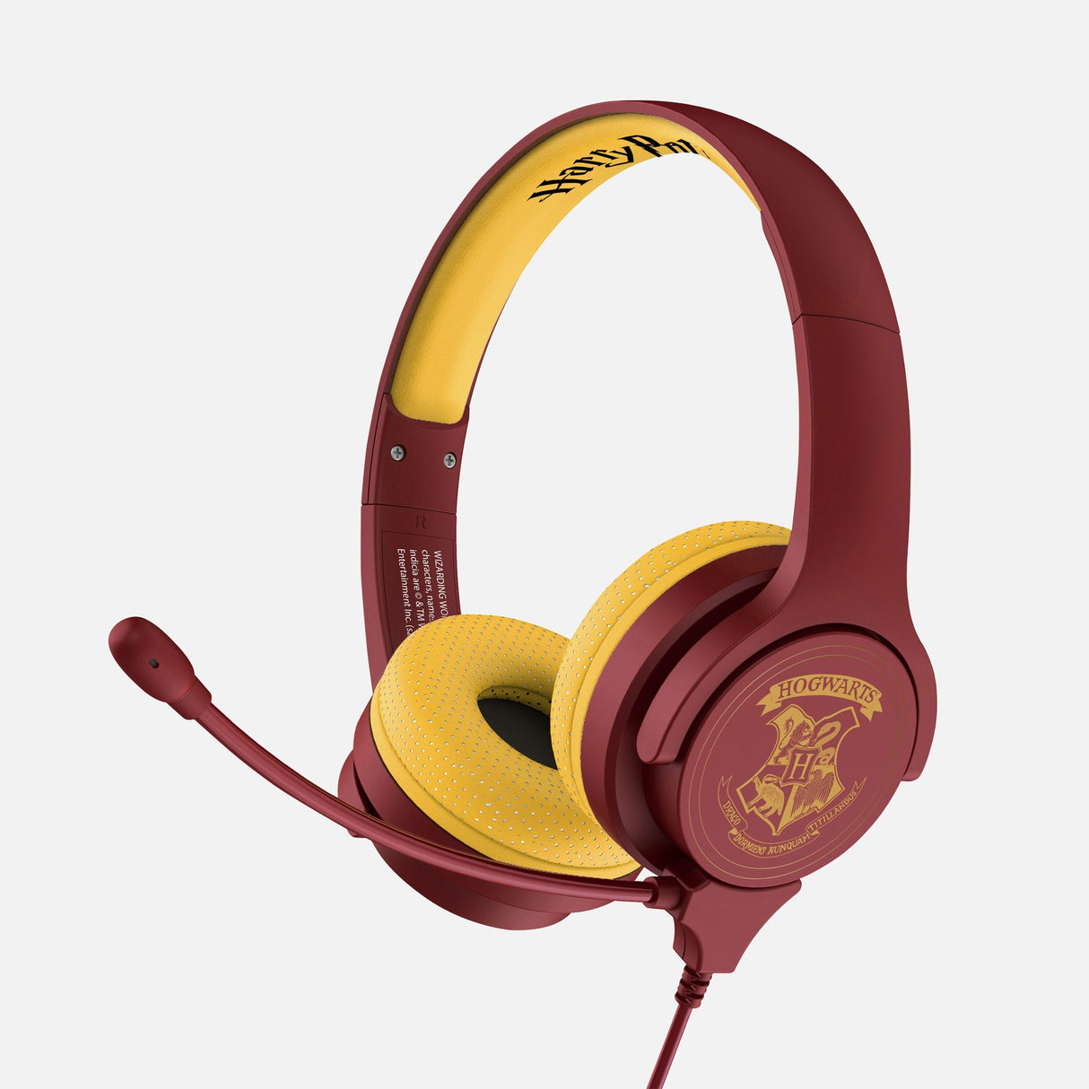 Otl Technologies Harry Potter Hogwarts Crest Auriculares Alámbrico Diadema Juego Borgoña, Amarillo