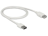 Delock Verlngerungscable Easy-Usb 2.0 Typ-A Stecker > Usb 2.0 Typ-A Buchse Weiss 1 M