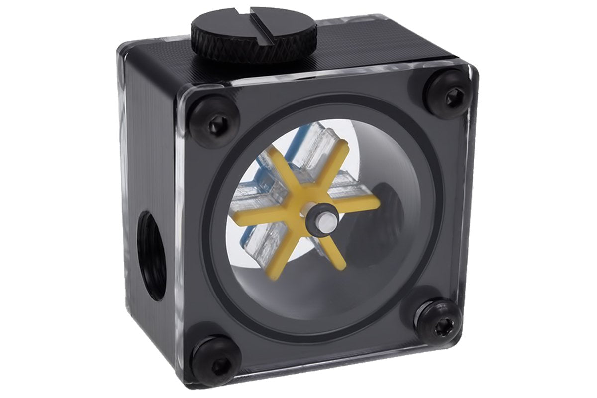 Alphacool Indicador De Flujo Eisflügel G1/4 Cuadrado - Acetal Negro