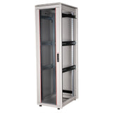 Roline 19-Zoll Netzwerkschrank Pro 42 He, 600x800 Bxt Glastr Grau