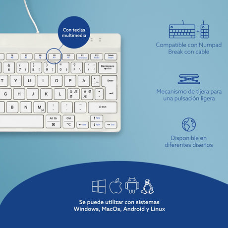 EAN 8719274492054 - R-Go Tools RGOCONDWDWH teclado Oficina USB Holandés imagen 11