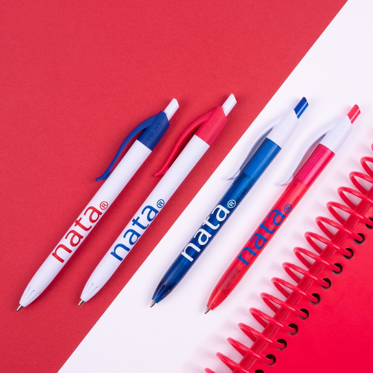 Milan Bolígrafo P1 Nata® 624 Tinta Azul Caja Expositora 20 Ud