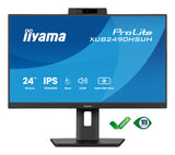 Monitor Iiyama 24" Prolite Xub2490hsuh-B2 Led  (Matt), Fullhd, Ips, Webcam, Micrófono, Cubo Usb, Panel De 100hz Xub2490hsuh-B2 Negro