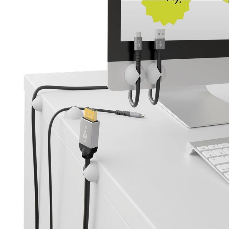 Goobay Organización De Cables Para Escritorio Blanco 95183