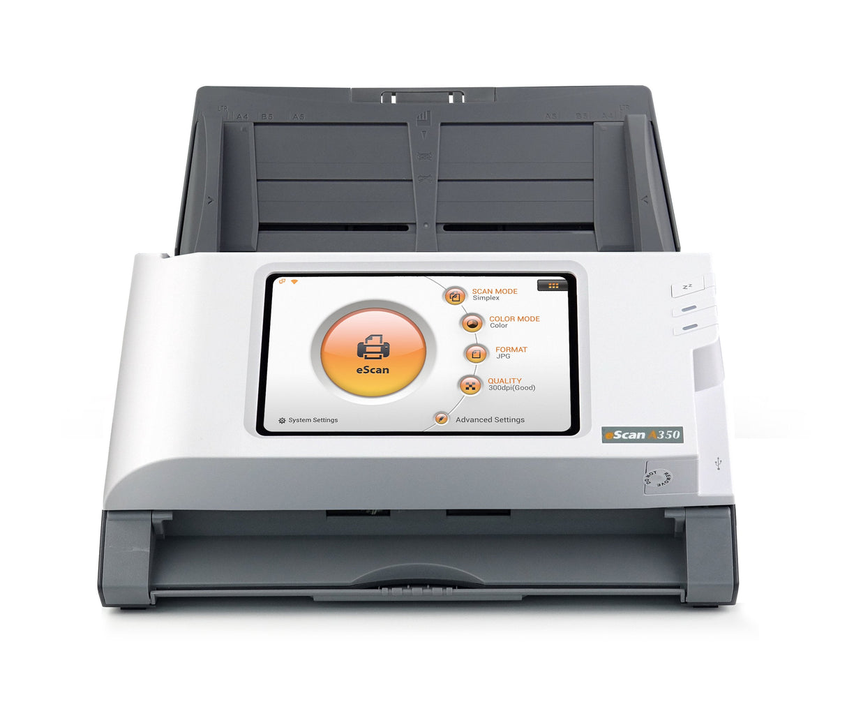 Plustek Escan A350 Essential 600 X 600 Dpi Escáner Con Alimentador Automático De Documentos (Adf) Negro, Blanco A4