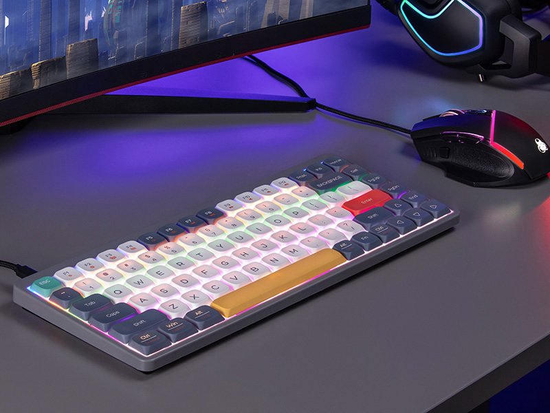 Teclado Mecánico Tracer Fina 84 Grey (Outemu Red Switch) Trakla47279