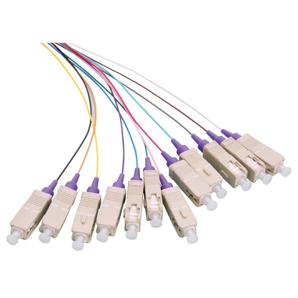 Fiber Pigtail Set 12 X Sc Om4 2m, Colored, Violeta Connector