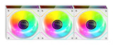 Kit 3 Ventiladores Auxiliar Mf-3d Pro Blanco Mars Gaming 3x Ventiladores 120mm / Argb / Control Remoto /  Hasta 1600 Rpm