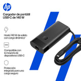EAN 5715328209442 - HP 140W USB-C Laptop Charger adaptador e inversor de corriente Negro imagen 4
