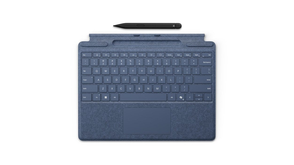 Microsoft Surface Pro Keyboard Con Pluma Delgada, Azul Del Teclado, Desapero, Para Surface Pro (11ª Edición)/10 Para Negocios/9/8 8x6-00195