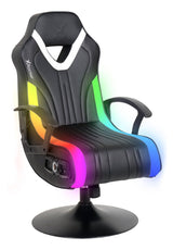 Silla Gaming  X Rocker Fury 2.1 Rgb Asiento Acolchado Negro, Blanco