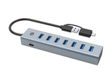 Conceptronic Usb-Hub 7-Port 3.0 C->7x3.0 +Typc 5gbps M.Nz Gr