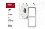 Label 102 X 203mm, Core 76mm.  Thermal Transfer, Coated,