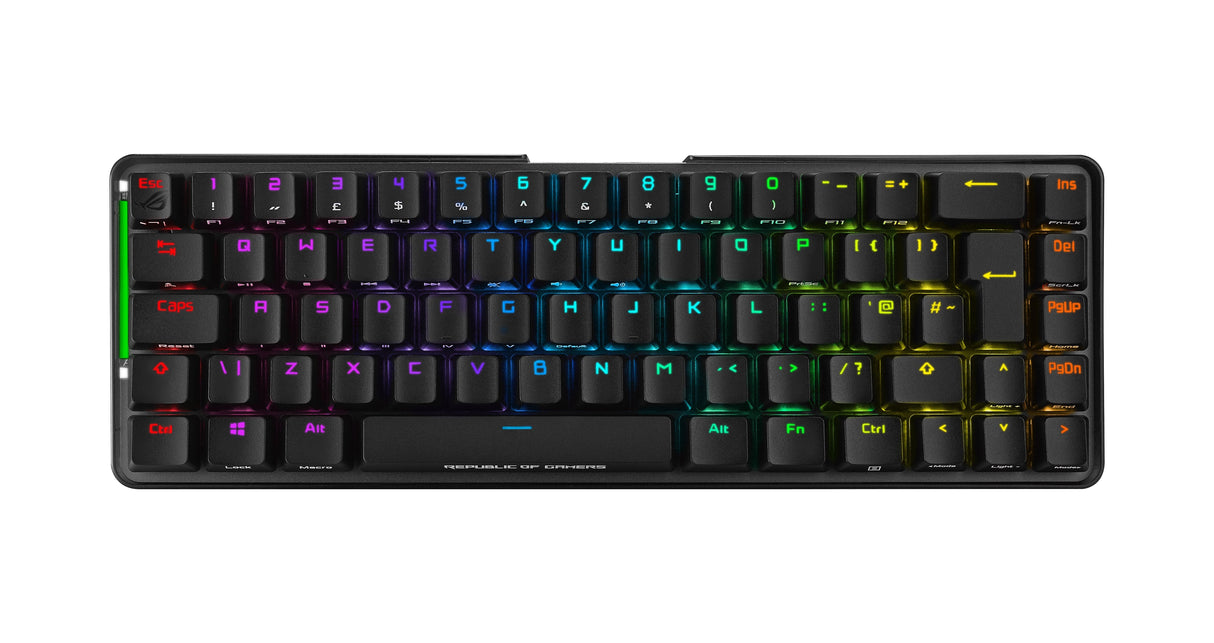 Teclado Francés Asus Rog Falchion Rf Inalámbrica + Usb Azerty Negro