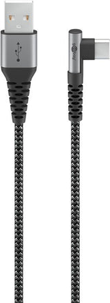 EAN 4040849646560 - Goobay 64656 cable USB USB 2.0 1 m USB C USB A Negro, Gris imagen 1