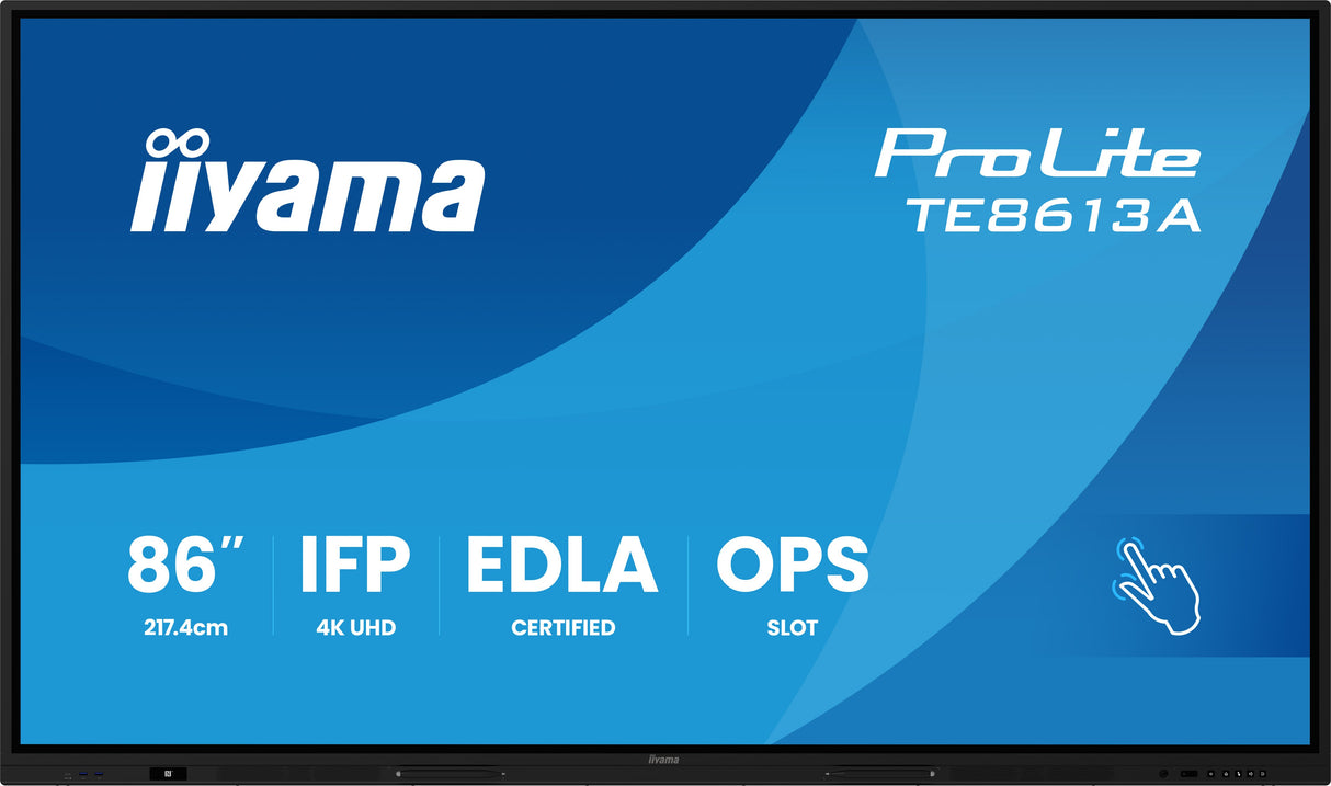 EAN 4948570128136 - iiyama TE8613A-B3AG pantalla de señalización Panel plano interactivo 2,17 m (85.6") LCD Wifi 500 cd / m²  imagen 1