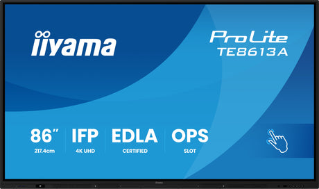 EAN 4948570128136 - iiyama TE8613A-B3AG pantalla de señalización Panel plano interactivo 2,17 m (85.6") LCD Wifi 500 cd / m²  imagen 1