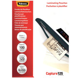 Fellowes Pack De 100 Fundas Para Plastificar Tarjetas 83 X 113cm - 125 Micras - Alta Calidad - Transparente