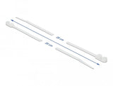 Delock Cablebinder Mit Befestigungsöse L 200 X B 4,8 Mm Weiss 10 Stück