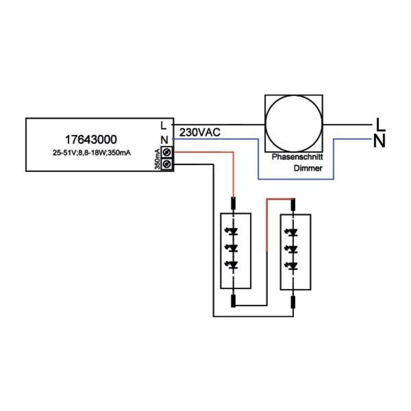 Brumberg 17643000 Konverter Rechte. Ws Phase 18w 230v 350ma