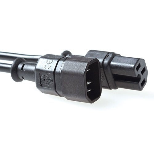 Cable Extension C14 A C15   0,60 M Negro Act