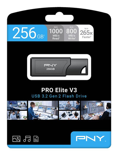 EAN 751492793047 - PNY Pro Elite V3 unidad flash USB 256 GB USB tipo A 3.2 Gen 2 (3.1 Gen 2) Negro imagen 12