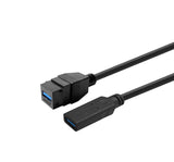 Keystone Black Usb3,0  A-Female To Usb3,0 A-Male