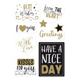 Herma Pegatinas De Regalo Home Bem Wishes Gofrado Dorado 14 Piezas.