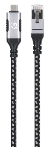 EAN 0766623394826 - Manhattan 394826 cambiador de género para cable RJ-45 USB-C Negro, Plata imagen 3