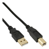 Cable Inline Usb 2.0 Tipo A A B Macho Negro 3m