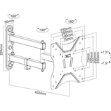 Soporte De Pared Inline Basic, Para Tv De Pantalla Plana De 58-107 Cm (23-42"), Hasta 40 Cm De Distancia A La Pared, Máx. 25 Kg