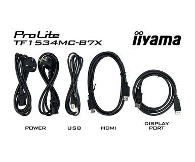 Monitor Iiyama 15 Pl Tf1534mc-B7x Touch 4:3 Vga Hdmi Dp 8ms Usb 7h Glass
