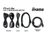 Monitor Iiyama 15 Pl Tf1534mc-B7x Touch 4:3 Vga Hdmi Dp 8ms Usb 7h Glass