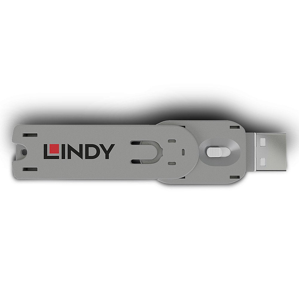EAN 4002888406246 - Lindy 40624 bloqueador de puerto Llave de bloqueador de puerto USB tipo A Blanco Acrilonitrilo butadieno  imagen 2
