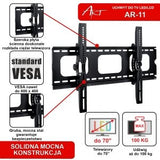Art Ramt Ar-11 Lcd Ar-11 Lcd Negro Vertical Adjustment 42-70 100kg