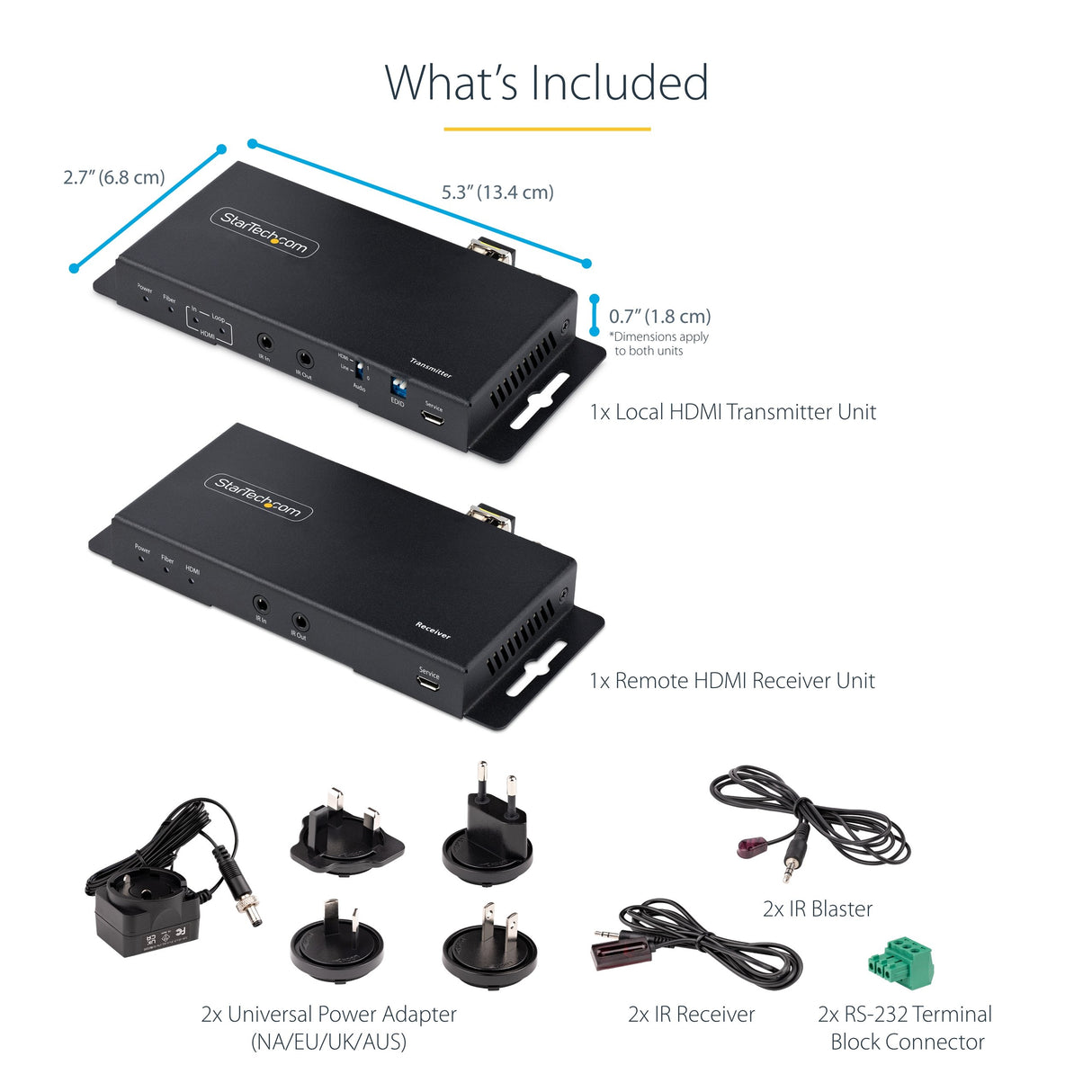 EAN 0065030897303 - StarTech.com ST121HD20FXA2 extensor audio/video Transmisor y receptor de señales AV Negro imagen 12