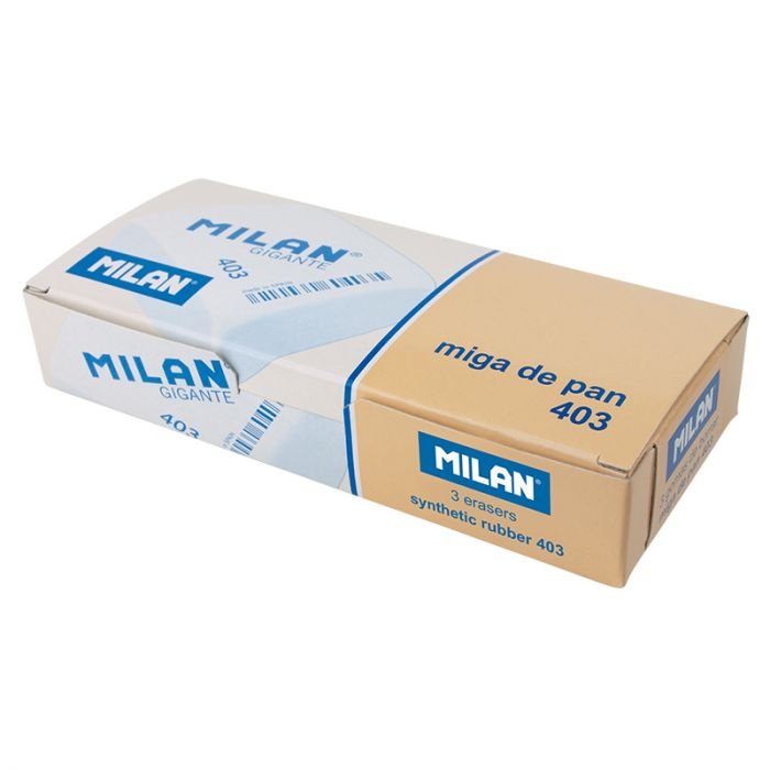 Milan Goma 403 Gigante Miga De Pan 6,8x5,1x2,8 Cm Blanco -Caja 3u-