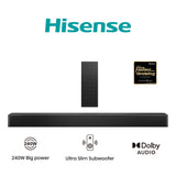 Hisense Hs2100 Altavoz Soundbar Negro 2.1 Canales 240 W
