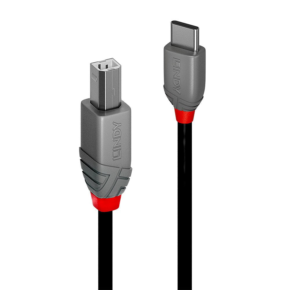 Lindy Cable Usb 2.0 Tipo C A B De 1 M, Línea Antracita