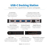 Stacja Dokujaca Usb-C 4k Hdmi, Usb 3.2 Gen 1, Koncentrator Usb-A, Gbe, Karta Pamieci, Ladowanie Pd 100 W, Odlaczany Przewód U442-Dock5d-Gy