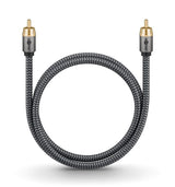 Goobay Más Mono Cinch Cable Negro/Plateado, 2 Metros 65296