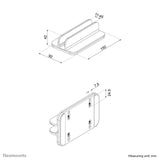 Soporte Vertical Newstar Hasta 17 "Max 5kg, Plata