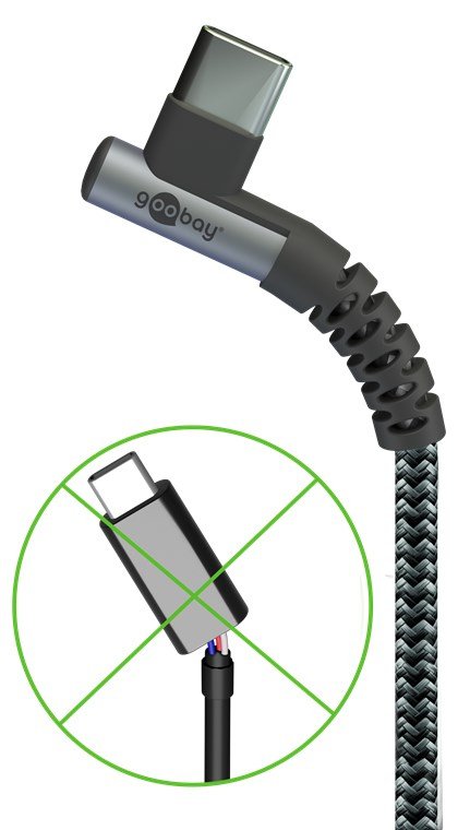 EAN 4040849646591 - Goobay 64659 cable USB USB 2.0 1 m USB C Negro, Gris imagen 3