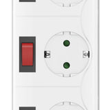 Regleta Hama  Alimentacion Con 6 Tomas - Potencia Maxima 3680w - Cable 1.4m - Voltaje 250v - Interruptor General E