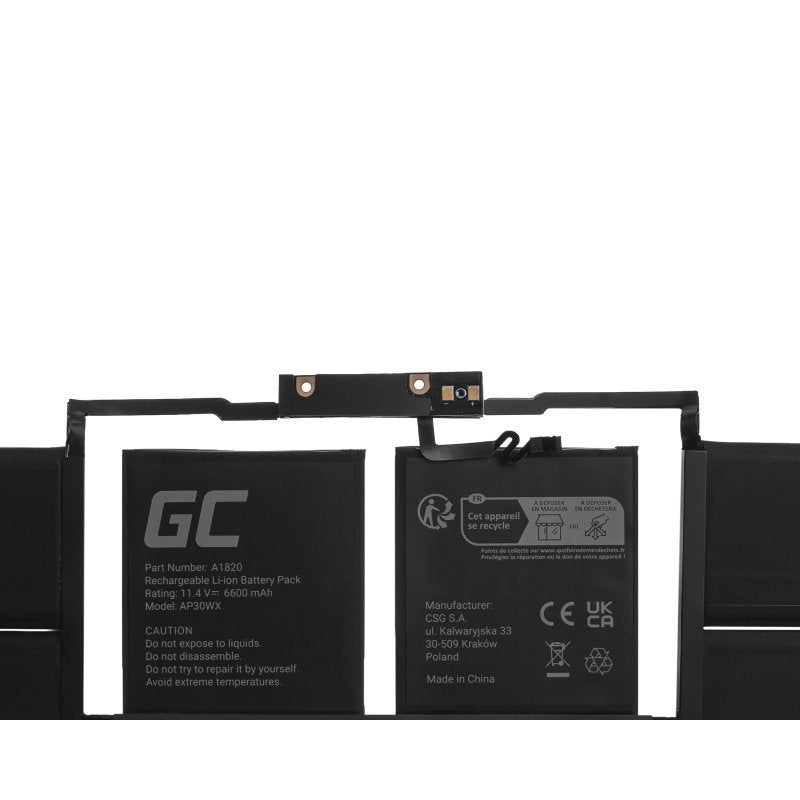 Green Cell Battery A1820 For Apple Macbook Pro 15 A1707 (2016, 2017)